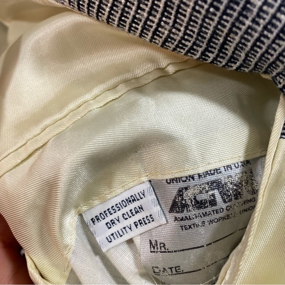 Cricketeer Houndstooth Blazer Vintage Tweed Jacket Sports Coat Men 40L Gray - Picture 9 of 14